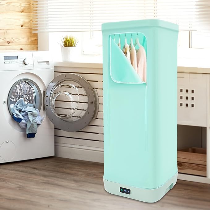 Portable Clothes Dryer, Folding Electric Dryers Quick-Dry Machine for Apartment RV Travel, Automatic Ironing Machine Compact 