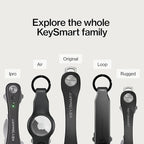 KeySmart Original Key Holder - Compact Key Organizer for Key Chain, Minimalist Clutter-Free EDC Keychains Key Ring, Blue, 14 