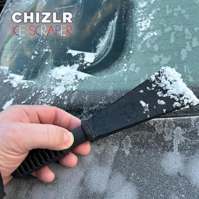 Chizlr Compact Ice Scraper - Effortlessly Remove Ice & Snow! Portable Design, Comfortable Grip, Sturdy Blade. Stay Ready for Winter Driving (1)