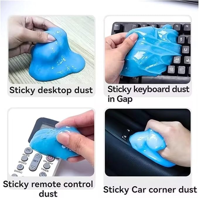 1pcs Car Wash Interior Cleaning Gel Slime - Magic Remover for Vents & Keyboards(Blue160g)