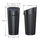 Car Trash Can with Lid, 2 Packs Leakproof Vehicle Garbage Bin, Compact Cup Holder Design, Includes 40 Trash Bags, Ideal for Car, Truck, Home, Office, Front & Back Seat Organizers (2-pack Silver)