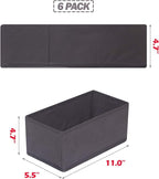 DIOMMELL 6 Pack Foldable Cloth Storage Box Closet Dresser Drawer Organizer Divider Fabric Baskets Bins Containers for Clothes