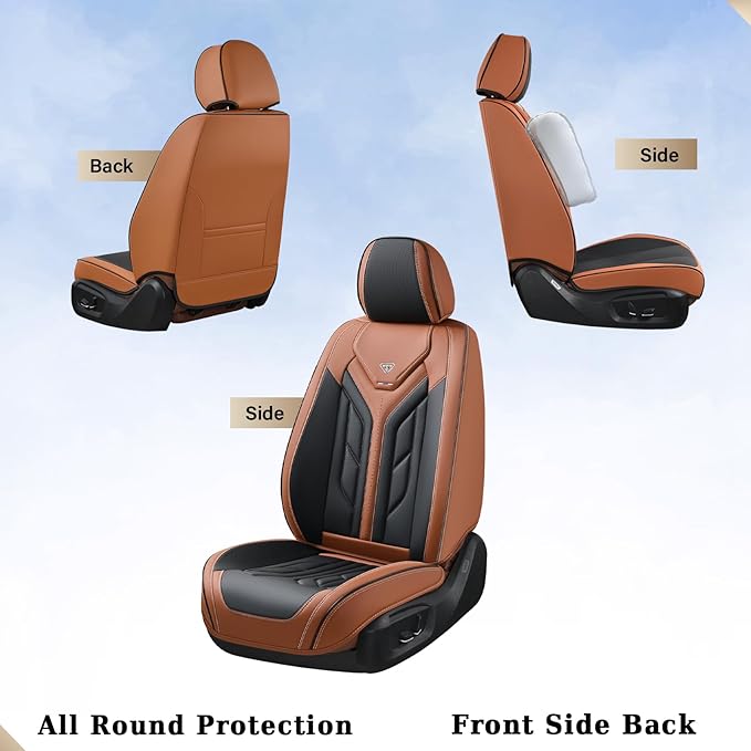 Coverado Front Seat Covers, Car Seat Covers Front Seats, Leather Seat Covers for Cars, Automotive Seat Covers Car Seat Protec