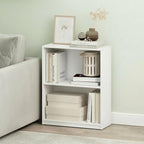 Furinno Gruen Book Shelf, 2-Tier Small Bookshelf, Bookcase with Open Shelf, 9.3 x 21.8 x 27, for Organization and Storage, fo