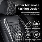 Huidasource Seat Cover 5 Layers, Car Seat Covers Full Set Faux Leather, Seat Covers for SUV, Side Open Design Airbag Pops Out