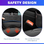 Seat Gap Filler, Multifunctional Storage Bag for Mobile Phone Sunglasses Documents Wallet, Soft Padded Leather Anti-scratch Organizer, for Cars Trucks Portable Indoor Accessories (Black)