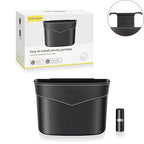 Car Trash Can Mini Trash Bin Garbage Organizer with Plastic Trash Bag Automotive Small Garbage Bin for Home Office Auto Vehicle Car Door Front Back Seat Storage Accessories (hook trash can)