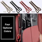 Car Seat Gap Filler Plug Strip 2 Pack, No-Drop Carseat Side Gap Filler Organizer Catcher with Dual Storage & Seatbelt Slot,Universal Fit Fill The Gap Between Seats & Console for Car SUV Truck, Black