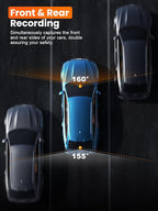 4K Dash Cam Front and Rear, Built-in 5G WiFi GPS, 64GB Card Included, 3.59'' IPS Screen Dash Camera for Cars, Dual Dashcam wi