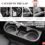 DXNQ Car Cup Holder Gap Filler Organizer, Multifunctional Auto Front Console Gap Filler with Cup Holder, Leather Extra Cup Ho