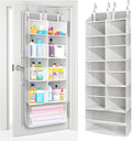 ULG Over the Door Organizer, 5-Tier Extra Large Hanging Storage with 10 Mesh Pockets, 100 lbs Capacity, Heavy Duty Door Organ