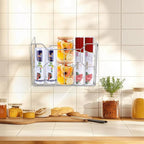 Cididu Kitchen Wrap Organizer Rack Wall Mount, Cabinet Door Organizer Storage, Wall Rack Basket Sturdy Steel Wire, Tall Insid