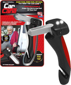 Emson Car Cane, All-in-One Car Cane Door Handle and Mobility Aid with Built in LED Flashlight, Window Breaker Seatbelt Cutter