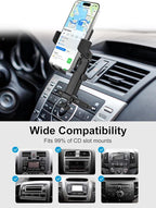 GDZN Adjustable CD Slot Car Phone Mount, [One Button Release] Ultra Sturdy CD Player Phone Holder, Hands-Free Car CD Phone Stand for iPhone 15 Pro Max 14 13 12, Galaxy S24 Ultra 23 22 All 4-7" Phones