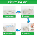 Bidtakay Small Storage Bins for Shelves 3 Pack Fabric Storage Baskets for Organizing 12x8x5 Inch Closet Storage Bins Linen Co