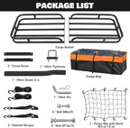 WEIZE 53" x 19" Hitch Mount Cargo Carrier Basket 500LB Capacity with Hitch Stabilizer, Waterproof Bag, Net & Straps, Fits 2" Receiver for Car SUV, Steel Construction