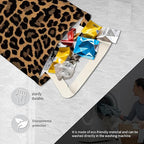 Hanging Car Garbage Bag, Cute Car Trash Can Bag, Automotive Accessories for Women Men Cute Black Brown Leopard