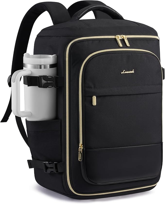 LOVEVOOK 40L Travel Backpack Carry on Flight Approved, Personal Item Bag with 3 Packing Cubes, Travel Backpack for Women Fits