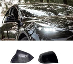 Compatible with Tesla Model Y Side Mirror Cover Replacement 2021 2022 2023 2024, Right Passenger Side Rearview Mirror Cover Cap for Model Y Accessories(Black)
