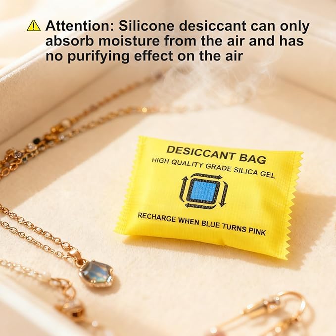 6 Packs Rechargeable Desiccant - GARGEN Moisture Absorber Reusable Silica Gel Packets, Color Changing Desiccant for Moisture