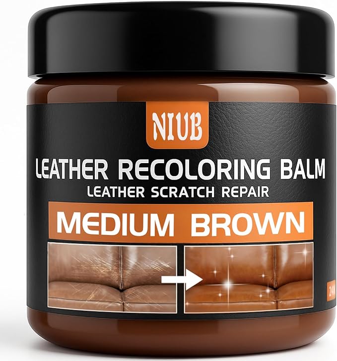 Leather Recoloring Balm Leather Color Restorer Scratch Repair Leather Paint for Furniture Couches Car Seats Shoes Bags Leathe