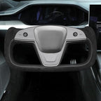 MEWANT Hand Stitched Tesla Model S Yoke Steering Wheel Cover Wrap for Tesla Model S 2021-2023 / Model X 2021-2023 Tesla Yoke Steering Wheel Accessories(3D Style)