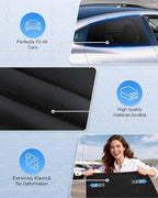 Car Window Shades(2 Pack)-Side Window Sun Shades, UV Protection Breathable Spandex Baby Window Covers, Universal Fit Most of Cars, Protect Privacy for Family (27.2"x39.8") Black