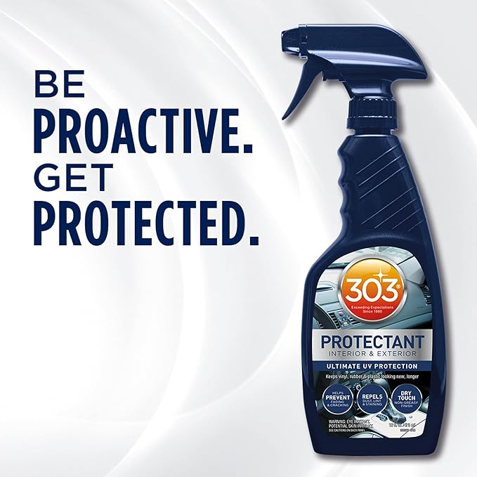 303 Products Automotive Protectant Spray - Helps Prevent Fading & Cracking, Repels Dust, Lint & Staining, Superior UV Protect