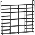 WOWLIVE 4 Row 9 Tiers Extra Large Shoe Rack 68-72 Pairs Big Tall Metal Shoe Shelf, Heavy Duty Organizer for Closet Entryway, 
