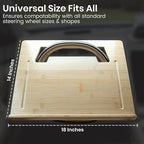 Essential Steering Wheel Tray - Car Table for Meal, Multipurpose Steering Wheel Table for Travelers, Table and Laptop Holder, Laptop Tray for Work