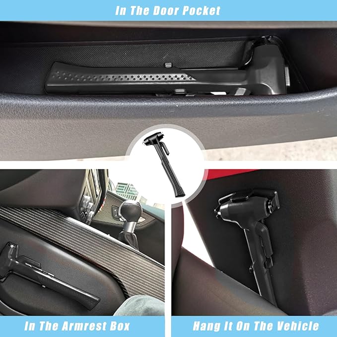 Car Window Breaker, Glass Breaker and Seatbelt Cutter, Emergency Car Glass Safety Hammer, Window Punch Seatbelt Cutter for Fa