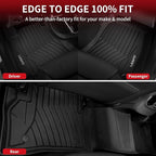 LASFIT Floor Mats for Mercedes Benz E Class 2017-2023 E300 / E350 / E400 / E450/ E43 AMG / E53 AMG / E63 AMG S (Fit Sedan & Wagon Only), All Weather TPE Floor Liners for E Class, 1st & 2nd Row