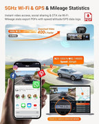 Vantrue N4 Pro S 4K 3 Channel Dash Cam w/Triple STARVIS 2, 4K+1080P+2.5K Front Inside Rear Dash Camera, 4+2.5K Dual Channel, 