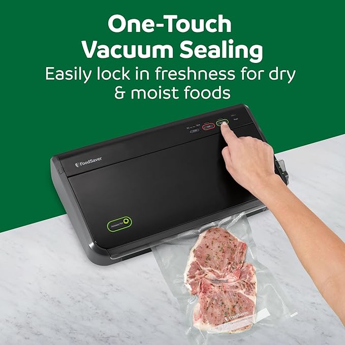 FoodSaver Vacuum Sealer Machine, Automatic Bag Detection, Sous Vide Friendly, with sealer bags, roll, handheld vacuum sealer,