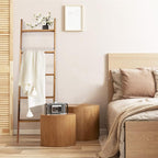 Blanket Ladder, 5-Tier Wooden Quilt Stand, Decorative Ladder Shelf, Leaning Shelf, Wall Leaning Blanket Ladder Towel Storage 