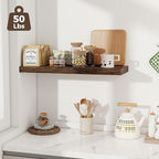 Fun Memories 12 Deep Floating Shelves for Wall | 30W x 12D Large Floating Shelves | 3 Pack Storage Space Wall Mount Shelf for
