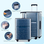 30 Inch Clear PVC Luggage Cover, Waterproof Suitcase Protector with Tag Pocket, Reusable Dustproof Travel Cover for 30” Check
