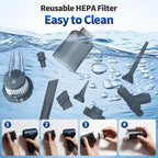 Car Vacuum Handheld Vacuum Portable Cordless, 18000Pa 5 in 1, 100W Brushless Motor, High Power Vacuum Cleaner with Window Bre