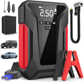Jump Starter with Air Compressor,4000A Portable Car Battery Jump Starter (10L Gas/8.5L Diesel), 12V Battery Charger