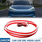 DREAMIZER 94" Inch Dynamic Scan Start Up Car LED Under Hood Light Strip Glow Daytime Running Light(White)