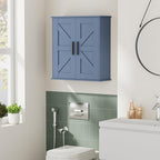 Homleke Bathroom Wall Cabinet, Over Toilet Storage Cabinet with Barn Doors and Adjustable Shelves, 3-Tier Medicine Cabinet Wa