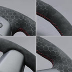MEWANT Hand Stitched Steering Wheel Cover for Tesla Model 3 2017-2023 / Model Y 2020-2023 for Tesla Model 3/Y Accessories