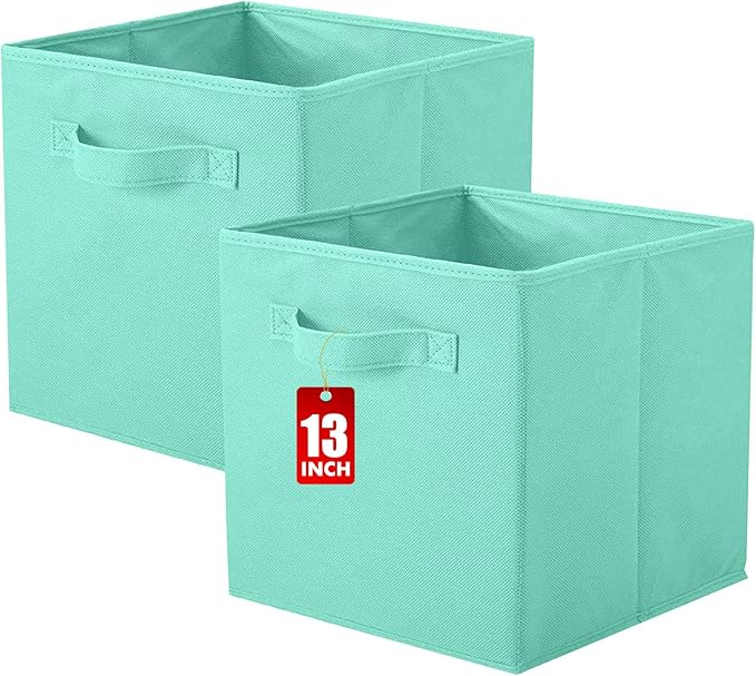 ShellKingdom Storage Bins, Foldable Fabric Storage Cubes And Cloth Organizer Drawer For Closet And Toys, 13 X 13 X 13 INCH, 2