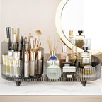 Rotating Makeup Organizer for Vanity with Brush Holder, Cosmetic Makeup Storage Organizer, Large Spinning Makeup Skincare Org