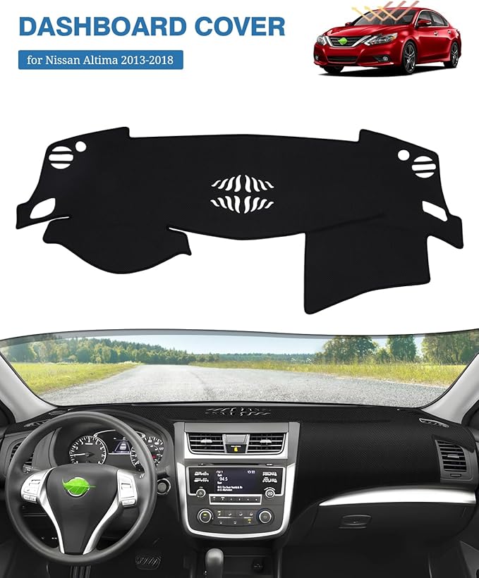 FIILINES Dash Cover for Nissan Altima 2013-2018, Dashboard Cover Altima Accessories Dash Mat Sunshade Nonslip Mesh Protector 