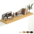 Fun Memories 48 Inch Floating Shelves for Wall - 10 Inch Deep Fireplace Mantel Shelf - Wood Floating Shelves for Wall - Large