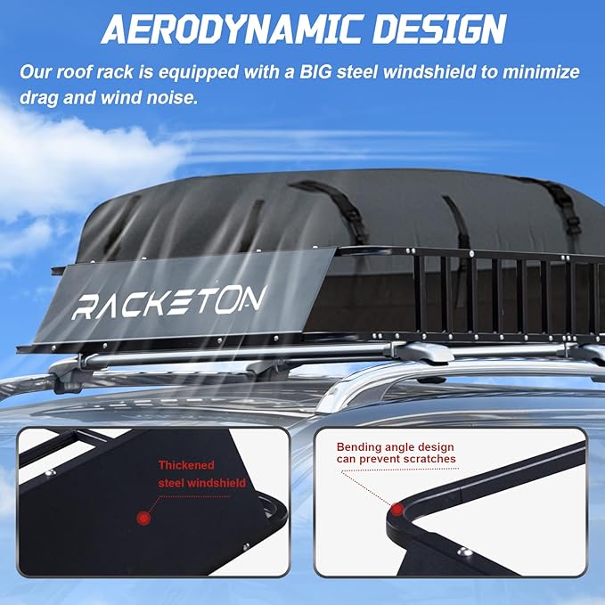 85”x49”x8” Roof Cargo Rack for SUV Car Trucks,Heavy Duty Cargo Basket Anti-Rust Top Luggage Rack