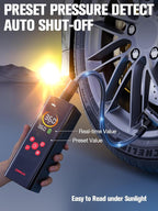 GOOLOO AP150 PRO Tire Inflator Portable Air Compressor, Upgraded UI Color LED Screen & 4X Faster Car Air Pump with Pressure Gauge, 12V Electric Tire Pump with Auto Shut-off for Car,Bike,Ball