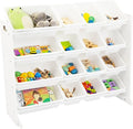 Humble Crew Toy Storage Organizer with 16 Removable Storage Bins for Kids Playroom, 4-Tier Toddler Toy Organization and Stora