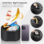 PIFOOG Small Car Trash Can for Side Door Back Seat Leather Leakproof Removable Liner Clip On Automotive Garbage Bin Compact Auto Trashcan Multipurpose Storage Organizer Container 0.22 Gal